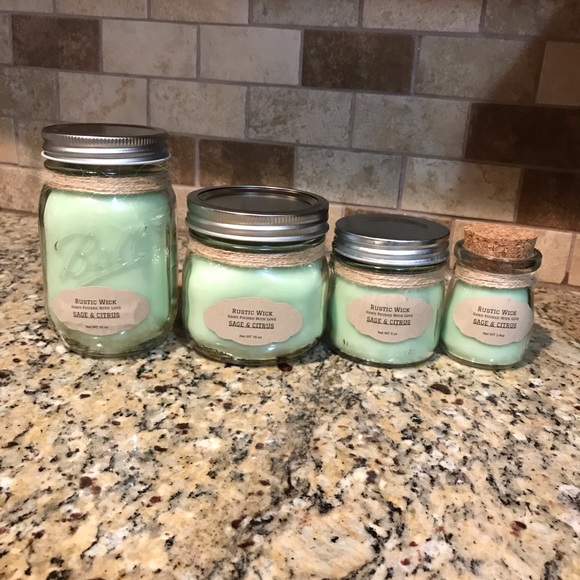 One (1) Sage & Citrus Scented Candle - Picture 4 of 4